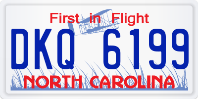 NC license plate DKQ6199