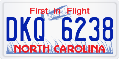 NC license plate DKQ6238
