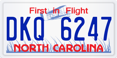 NC license plate DKQ6247