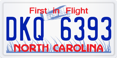 NC license plate DKQ6393