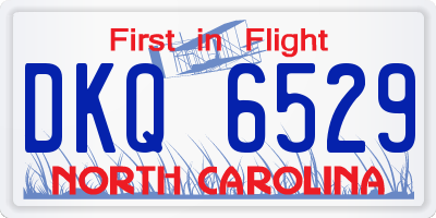 NC license plate DKQ6529
