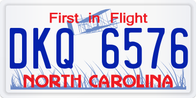 NC license plate DKQ6576