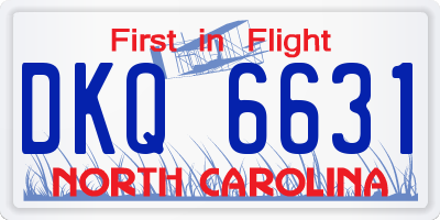 NC license plate DKQ6631
