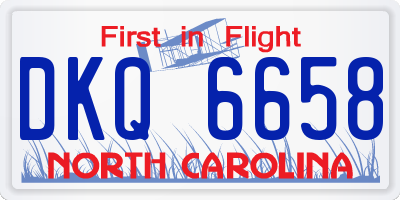 NC license plate DKQ6658