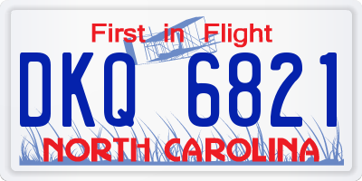 NC license plate DKQ6821