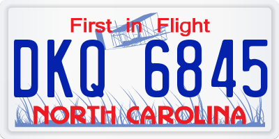 NC license plate DKQ6845