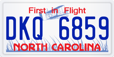 NC license plate DKQ6859