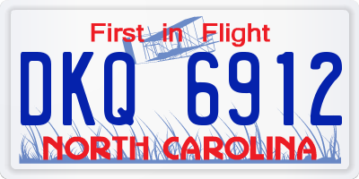 NC license plate DKQ6912