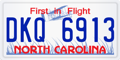 NC license plate DKQ6913