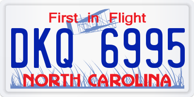 NC license plate DKQ6995