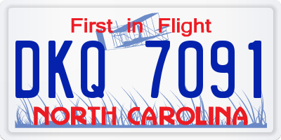 NC license plate DKQ7091
