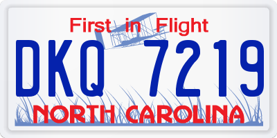 NC license plate DKQ7219