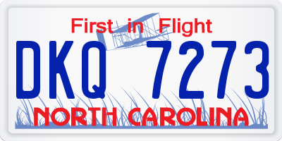 NC license plate DKQ7273