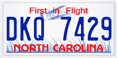 NC license plate DKQ7429