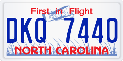 NC license plate DKQ7440
