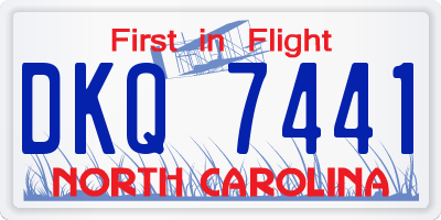 NC license plate DKQ7441