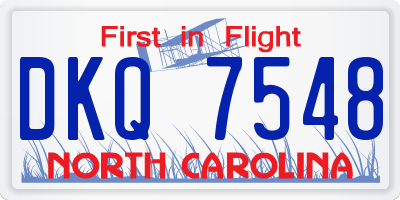 NC license plate DKQ7548