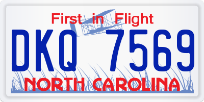 NC license plate DKQ7569