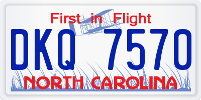 NC license plate DKQ7570