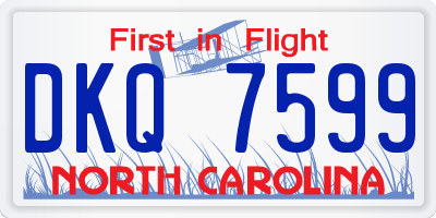 NC license plate DKQ7599