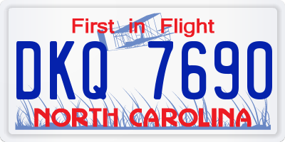 NC license plate DKQ7690