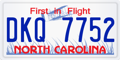 NC license plate DKQ7752