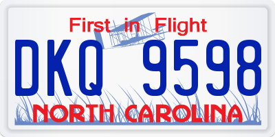 NC license plate DKQ9598