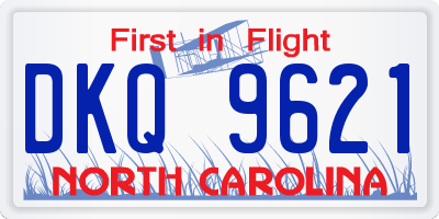 NC license plate DKQ9621
