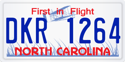 NC license plate DKR1264