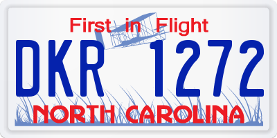 NC license plate DKR1272