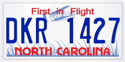 NC license plate DKR1427