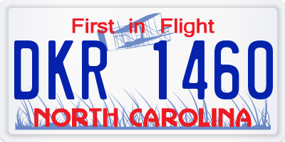 NC license plate DKR1460