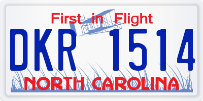 NC license plate DKR1514