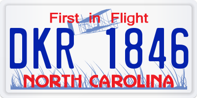 NC license plate DKR1846