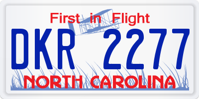 NC license plate DKR2277