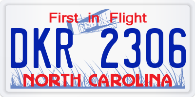 NC license plate DKR2306