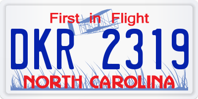 NC license plate DKR2319