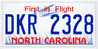 NC license plate DKR2328