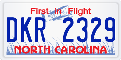 NC license plate DKR2329