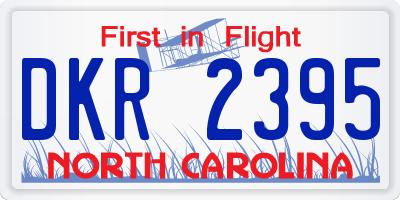NC license plate DKR2395