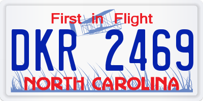 NC license plate DKR2469