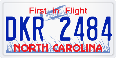 NC license plate DKR2484