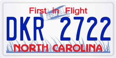 NC license plate DKR2722