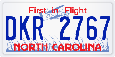 NC license plate DKR2767