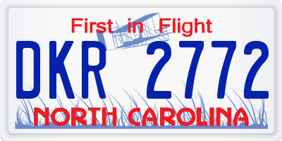 NC license plate DKR2772