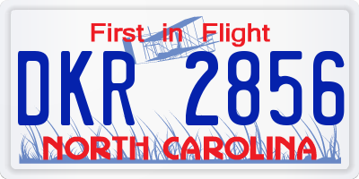 NC license plate DKR2856