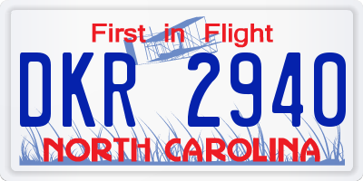 NC license plate DKR2940