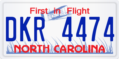 NC license plate DKR4474