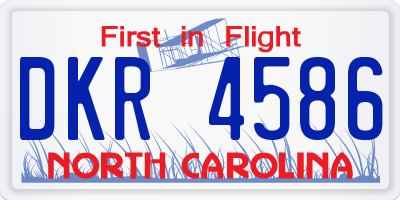 NC license plate DKR4586