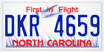 NC license plate DKR4659